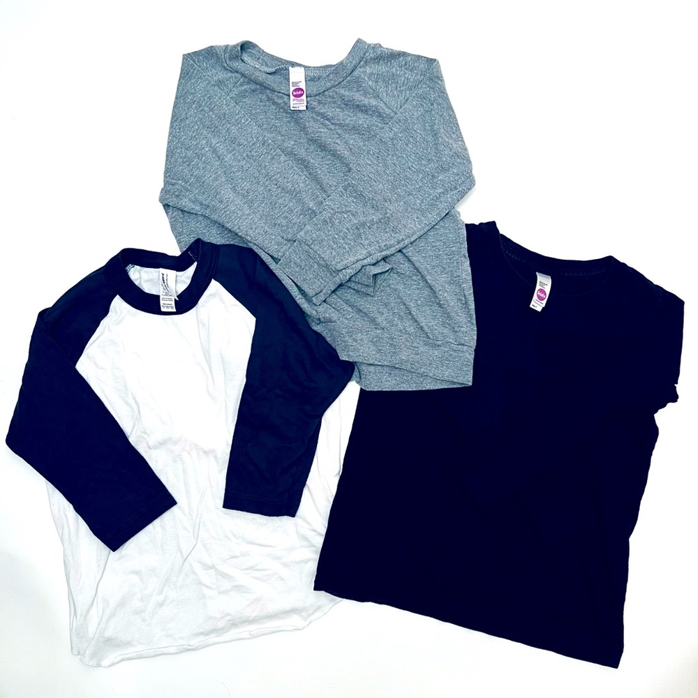 American apparel basics long sleeve t-shirts (Boys size 4)
